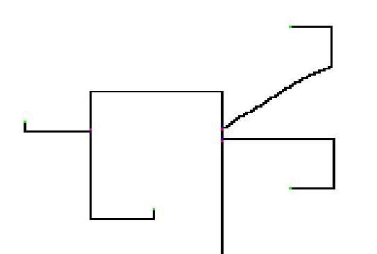 An image of a section of the control path magnified several times